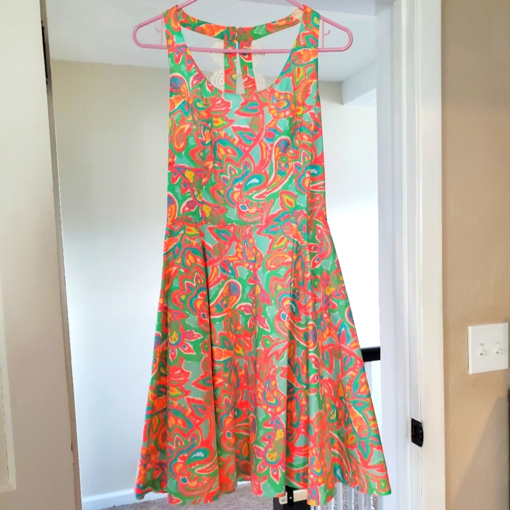 Lilly Pulitzer Zo Dress: Sand Bar Blue/Make A Splash pattern